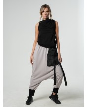 Hooded backless tank top