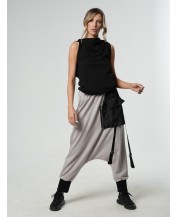 Hooded backless tank top