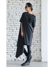 Grey Asymmetric Kaftan